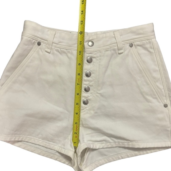 Rag & Bone Branson Snap-Front Twill Shorts Size
2 White Mid-Rise - Picture 7 of 14